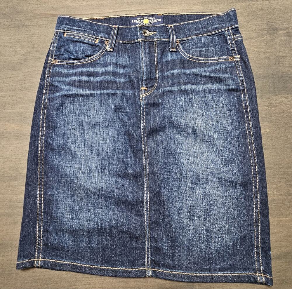 Lucky Brand Charlotte Pencil Skirt Denim Size 4 / 27 Western